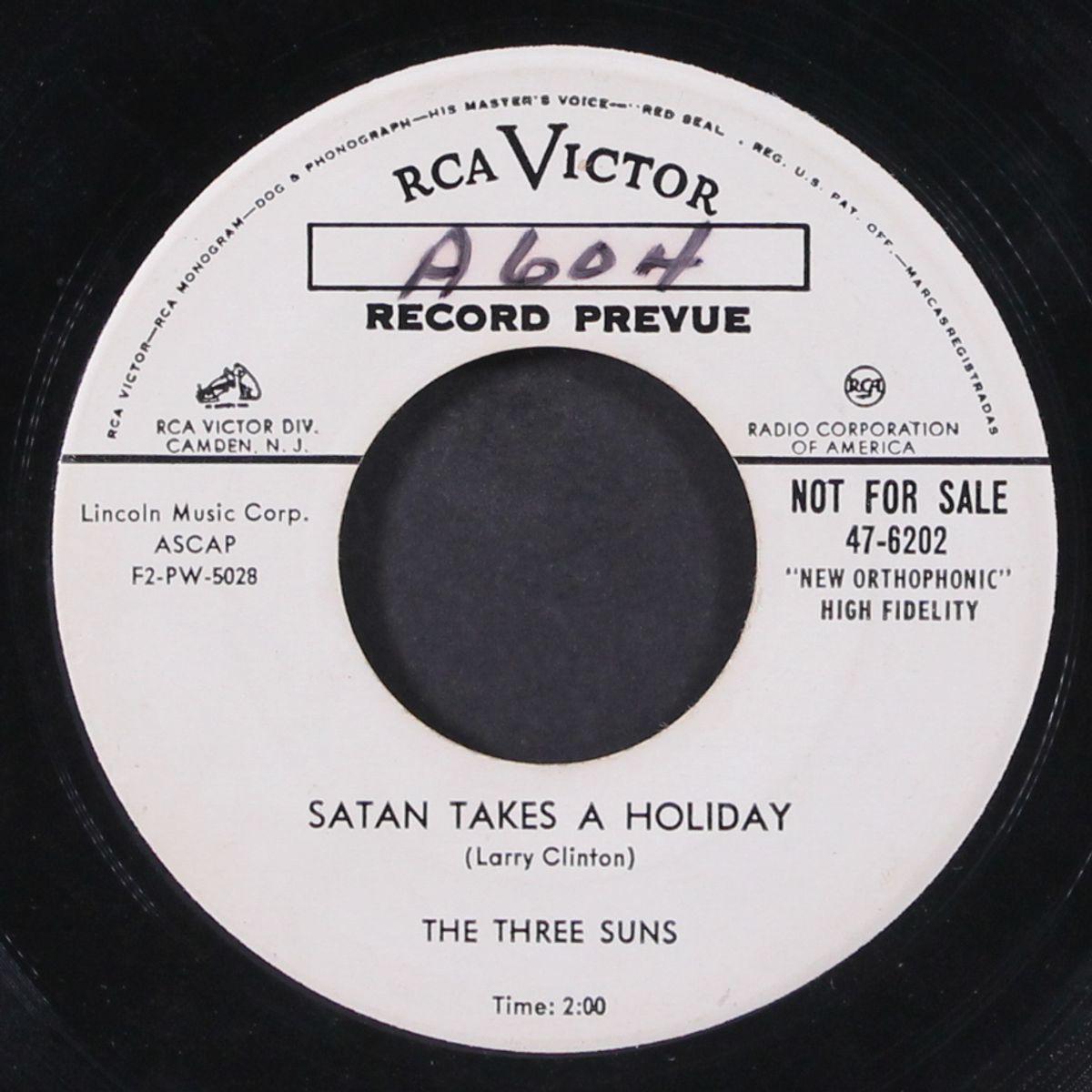 you and you alone / satan takes a holiday by THE THREE SUNS