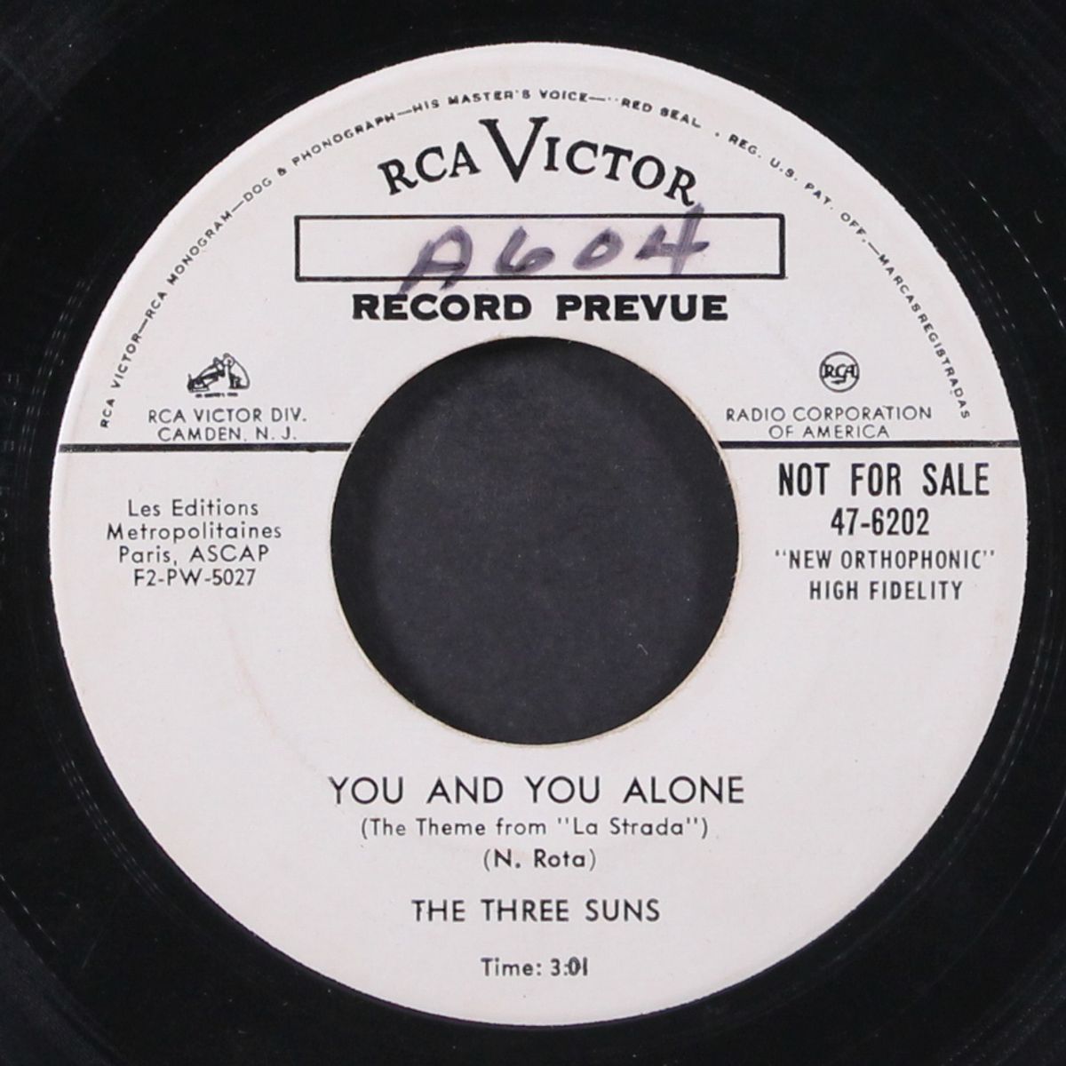 you and you alone / satan takes a holiday by THE THREE SUNS