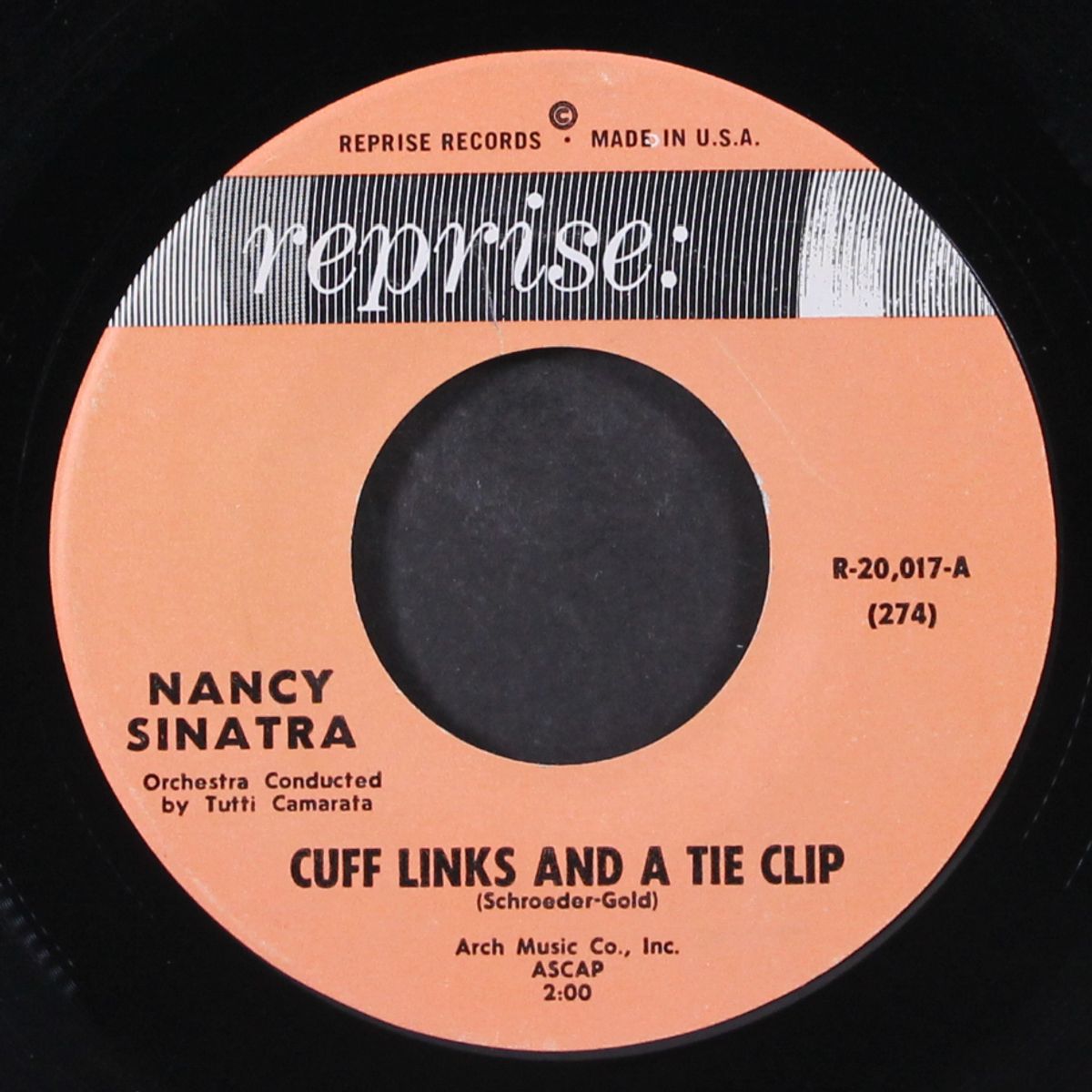 cuff links and a tie clip / not just your friend by NANCY SINATRA