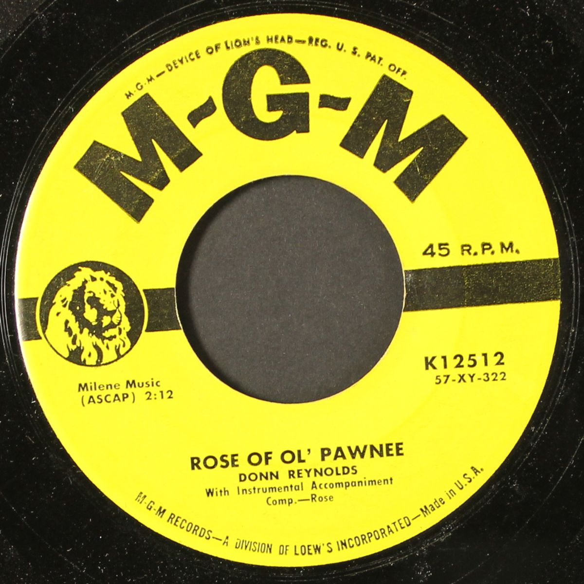 rose of ol' pawnee / all alone by DONN REYNOLDS