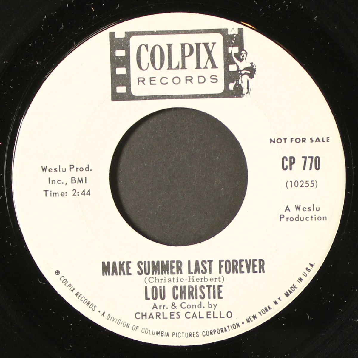 why did you do it baby / make summer last forever by LOU CHRISTIE