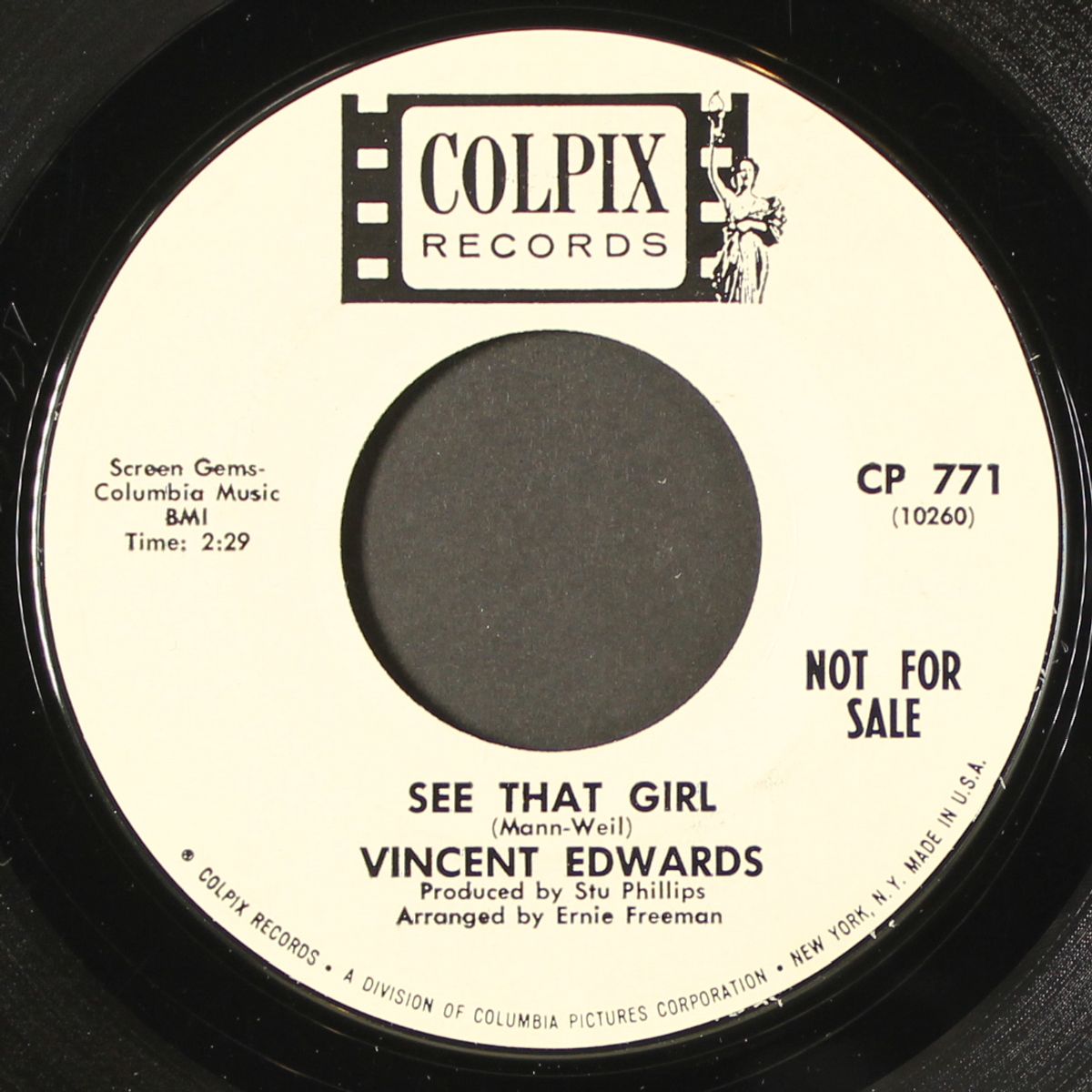 see that girl / no, not much by VINCENT EDWARDS