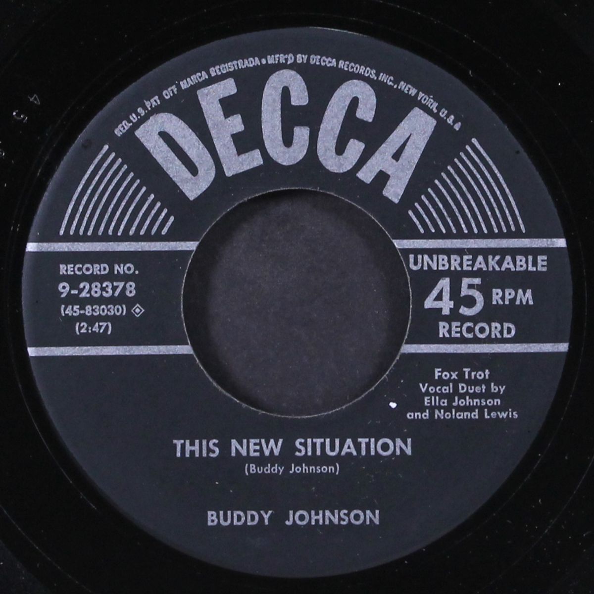 this new situation / be reasonable by BUDDY JOHNSON