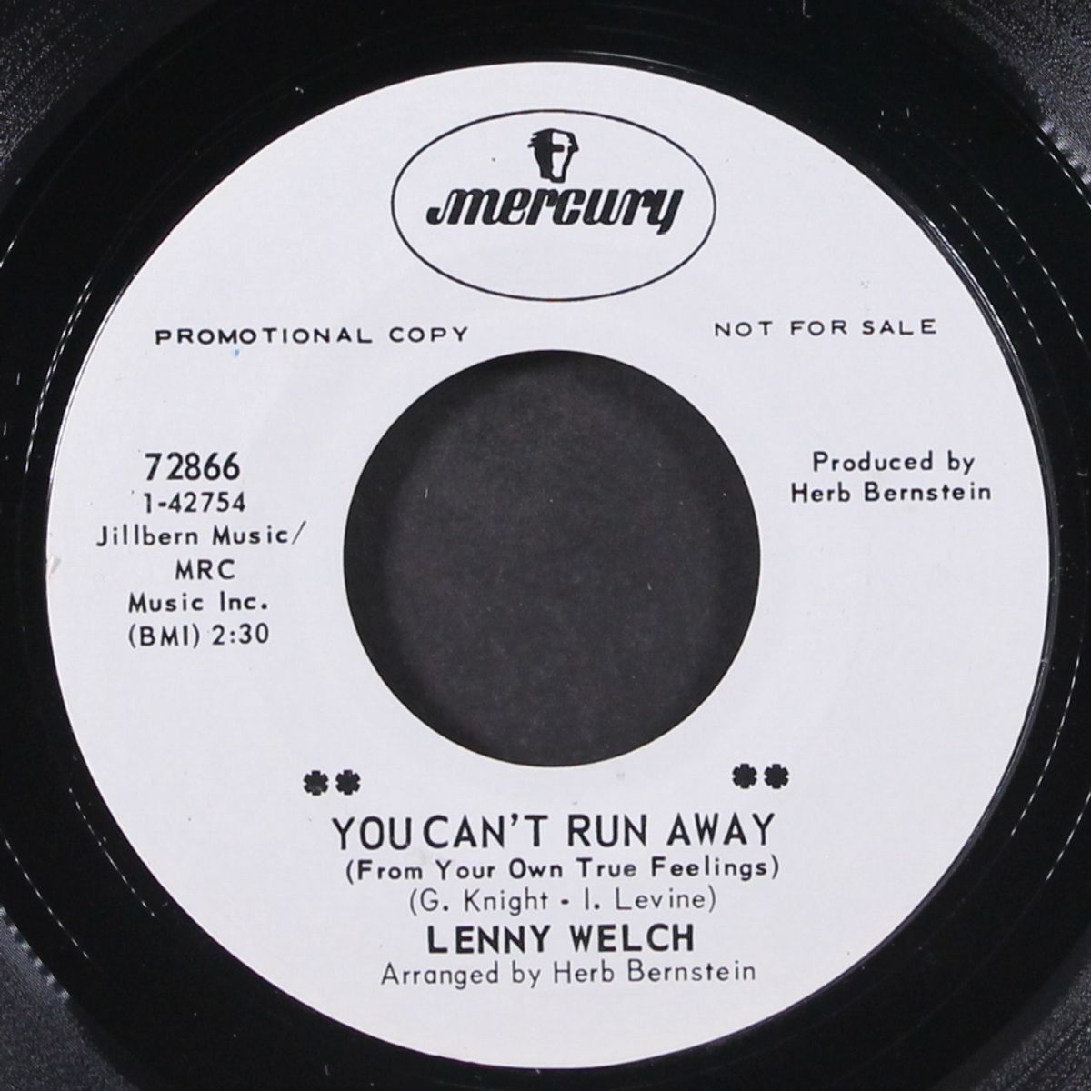 you can't run away / halfway to you arms by LENNY WELCH