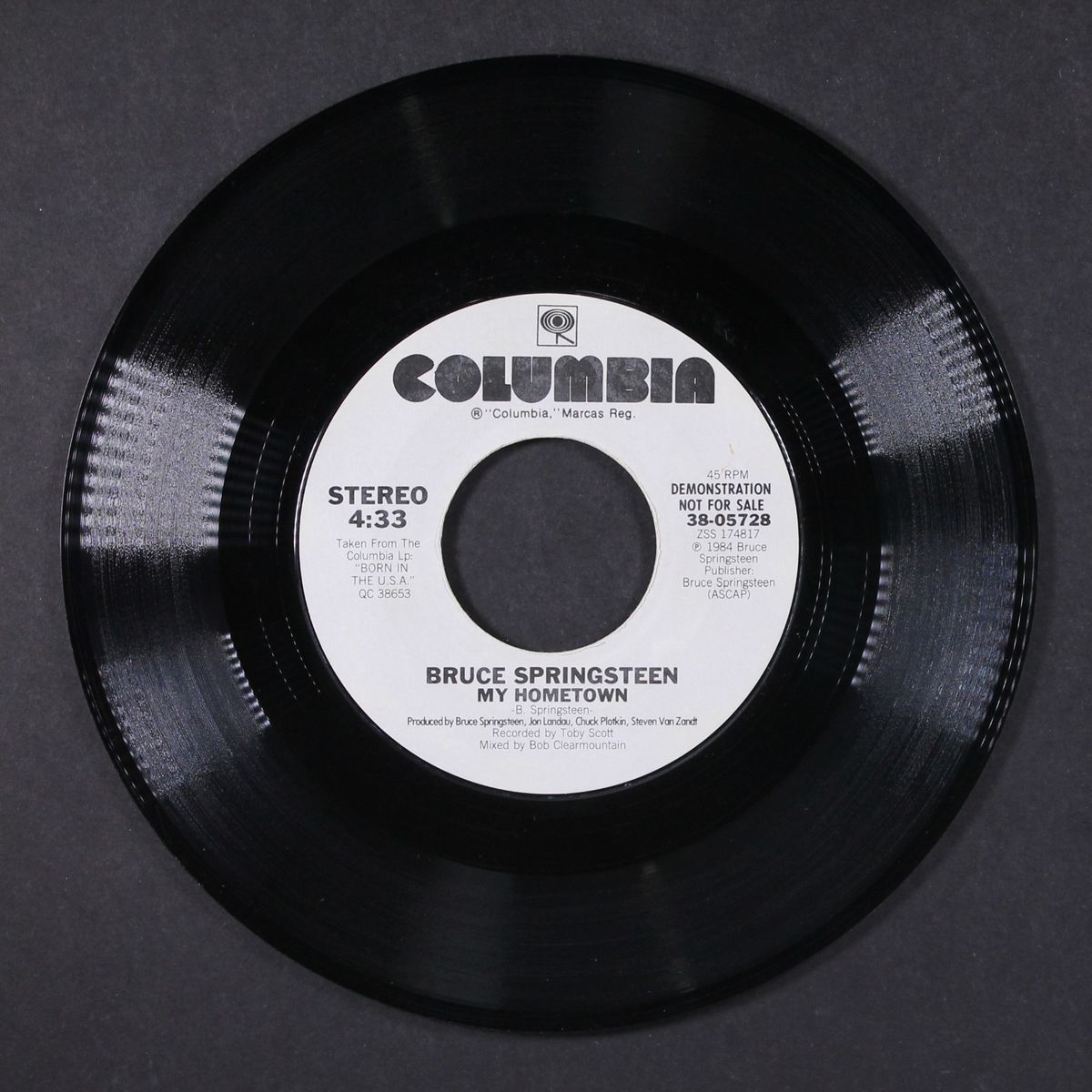 my hometown / mono by BRUCE SPRINGSTEEN