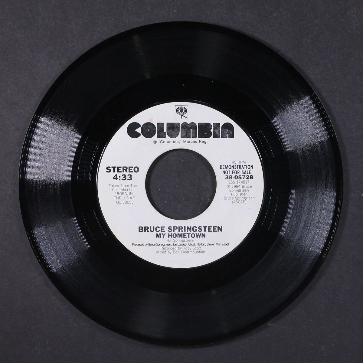 my hometown / mono by BRUCE SPRINGSTEEN