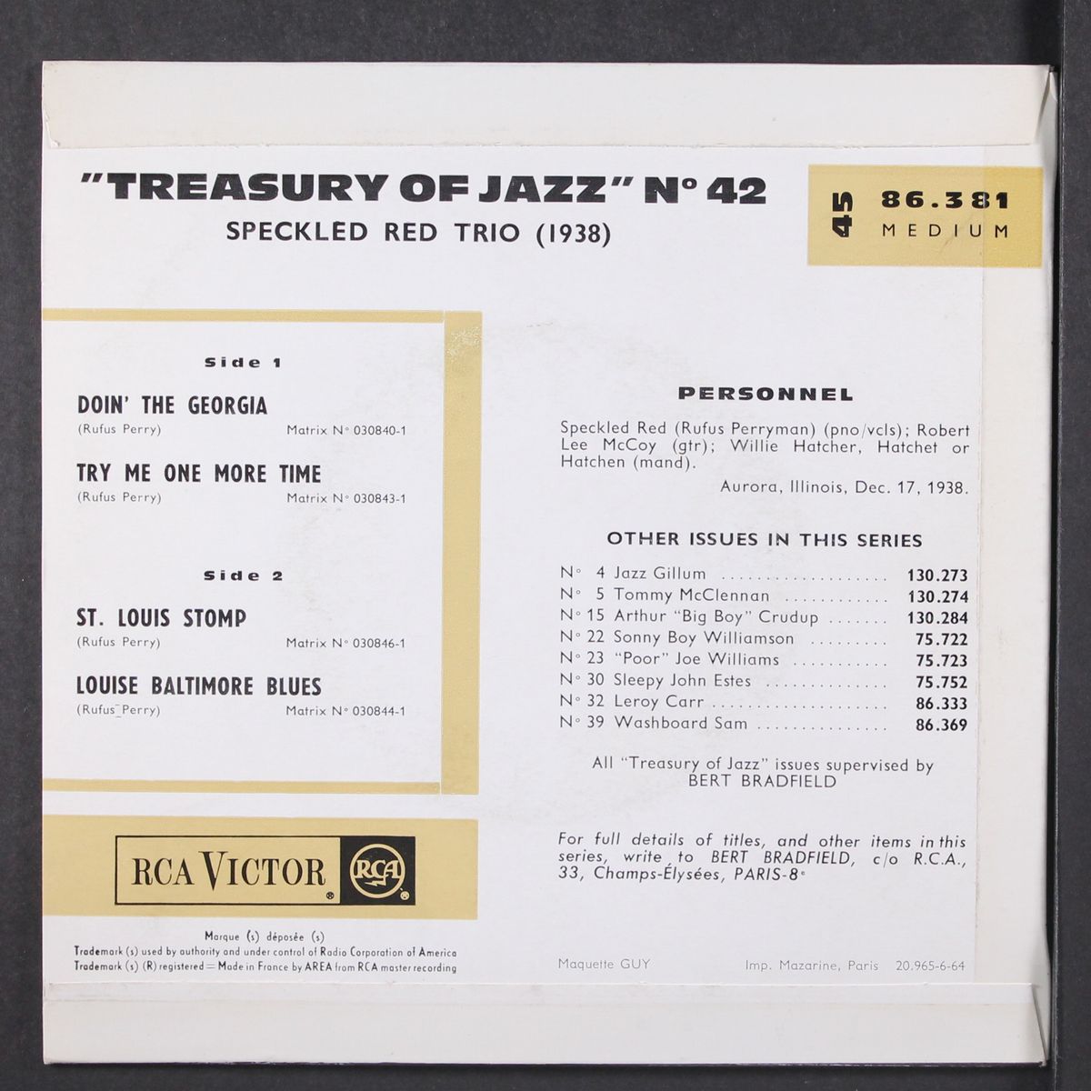treasury of jazz no. 42 by SPECKLED RED
