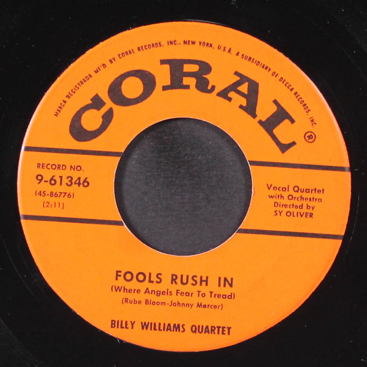 fools rush in by BILLY WILLIAMS QUARTET