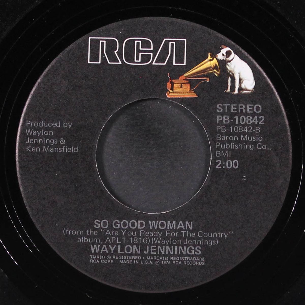 are you ready for country / so good woman by WAYLON JENNINGS