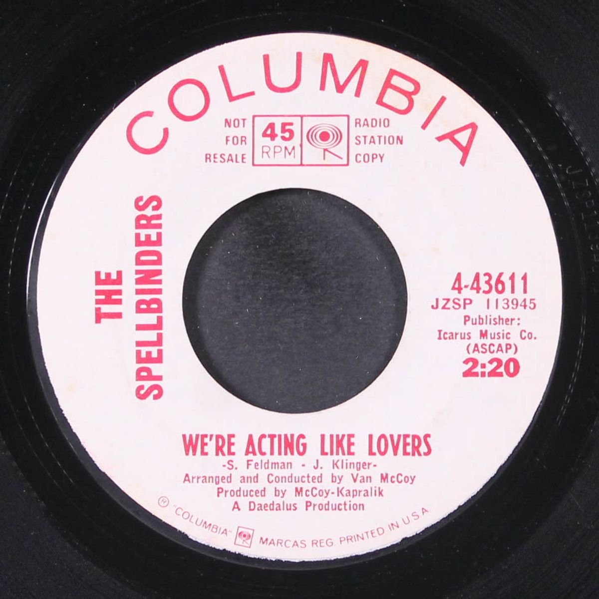 we're acting like lovers / long lost love by SPELLBINDERS