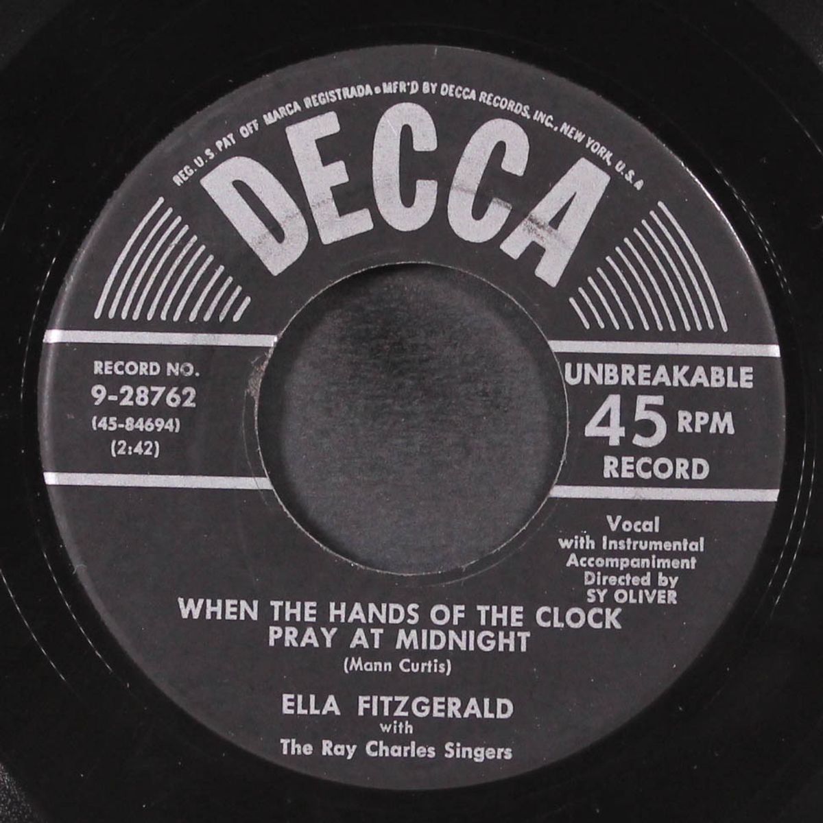crying in the chapel / when the hands of the clock pray at midnight by ELLA FITZGERALD