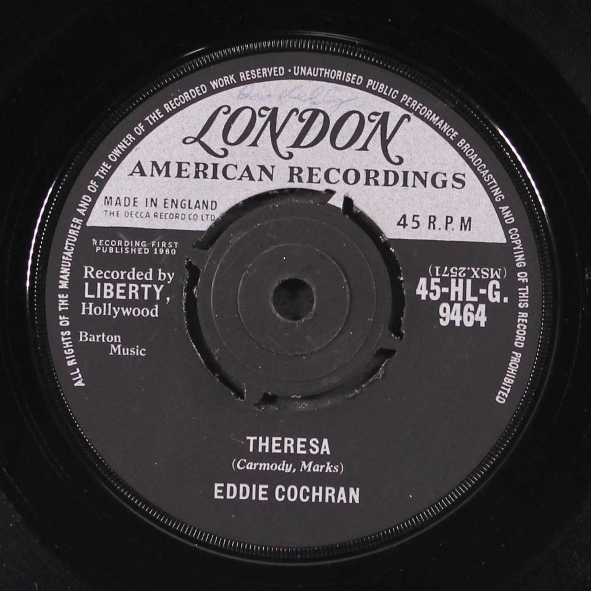 theresa / pretty girl by EDDIE COCHRAN