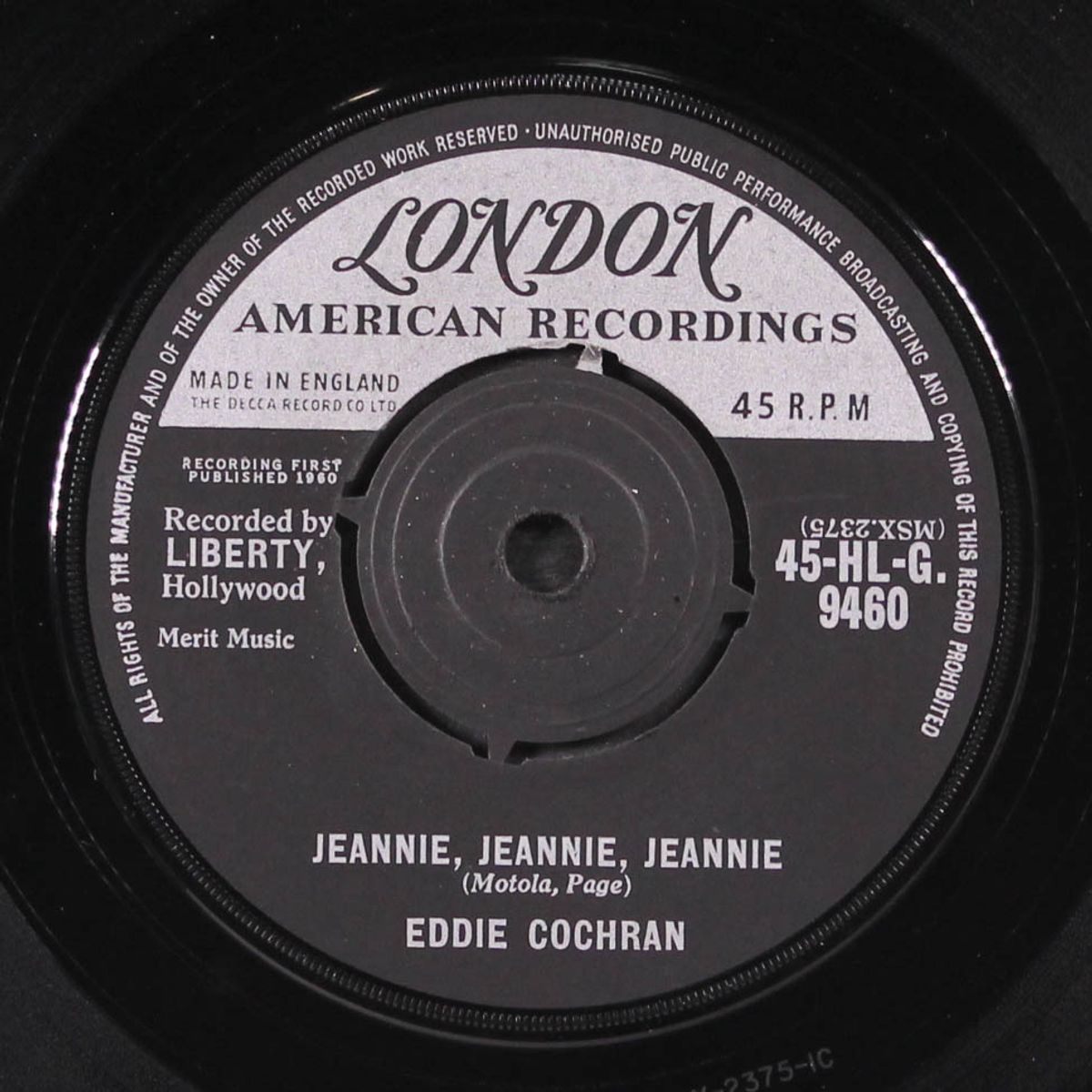 jeannie, jeannie, jeannie / pocketful of hearts by EDDIE COCHRAN