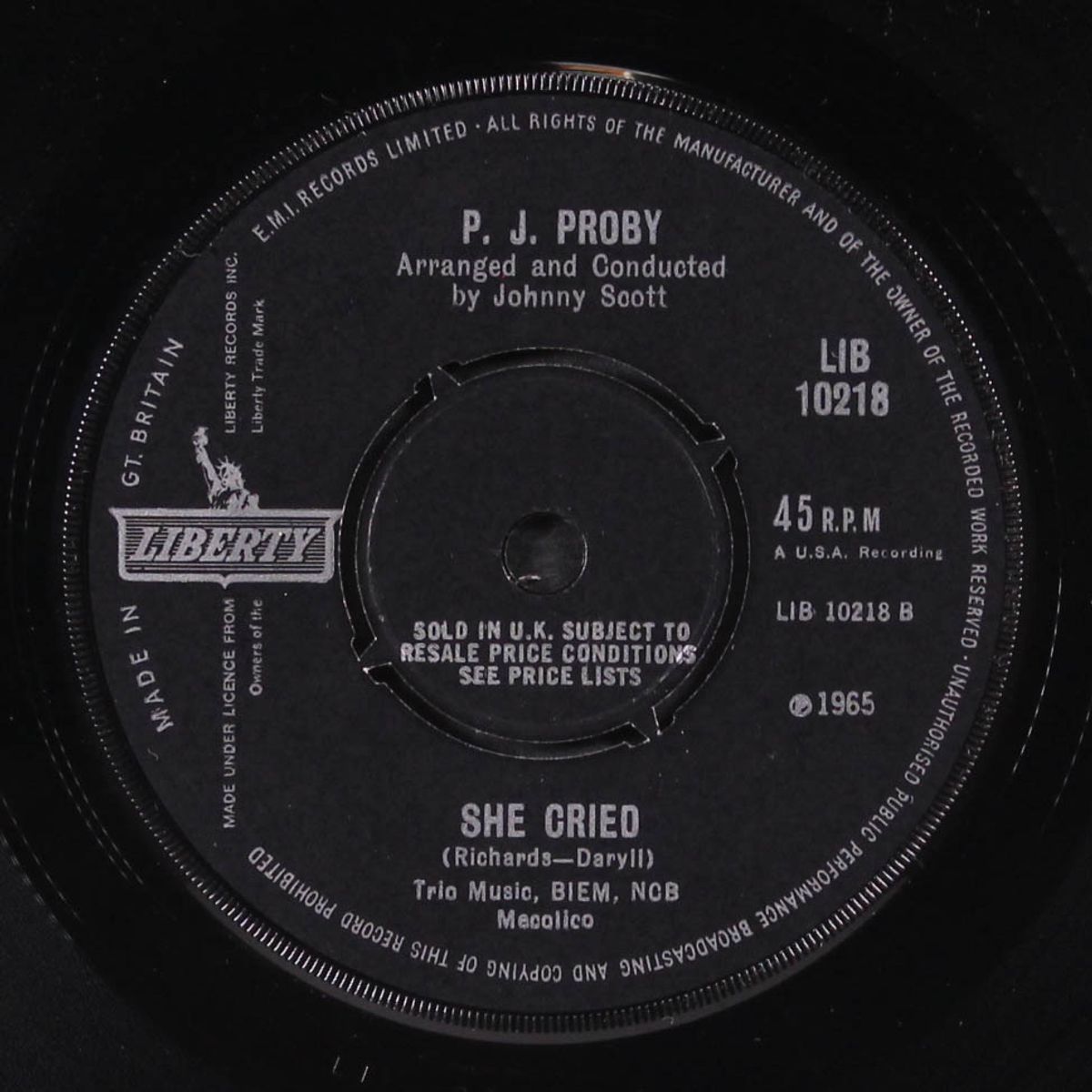 maria / she cried by P.J. PROBY