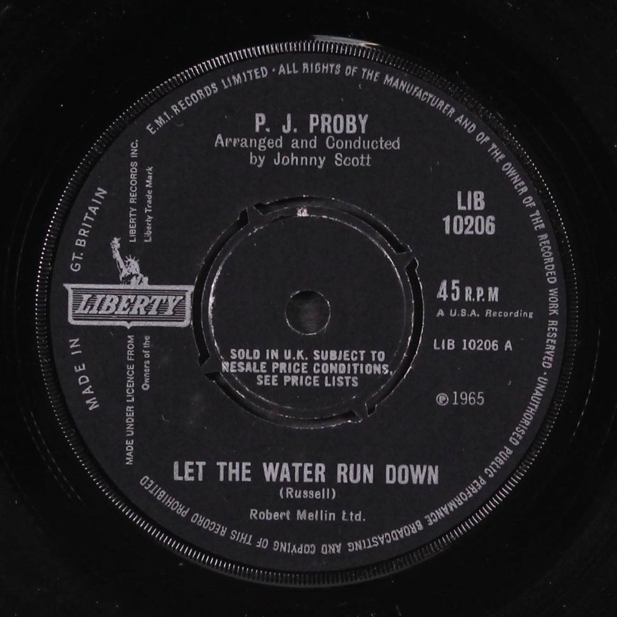 i don't want to hear it anymore / let the water run down by P.J. PROBY