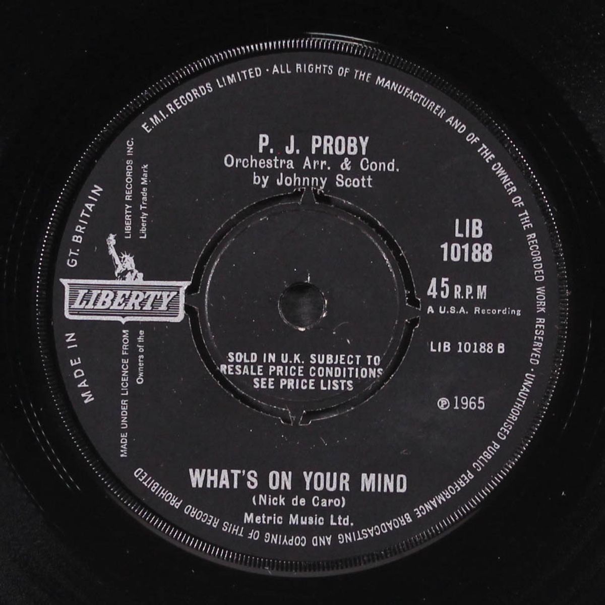 i apologise / what's on your mind by P.J. PROBY
