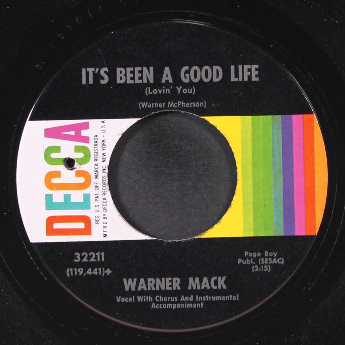 i'd give the world / it's been a good life loving you by WARNER MACK