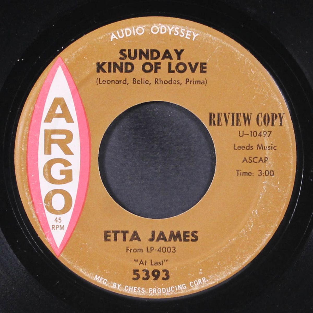 don't cry baby / sunday kind of love by ETTA JAMES