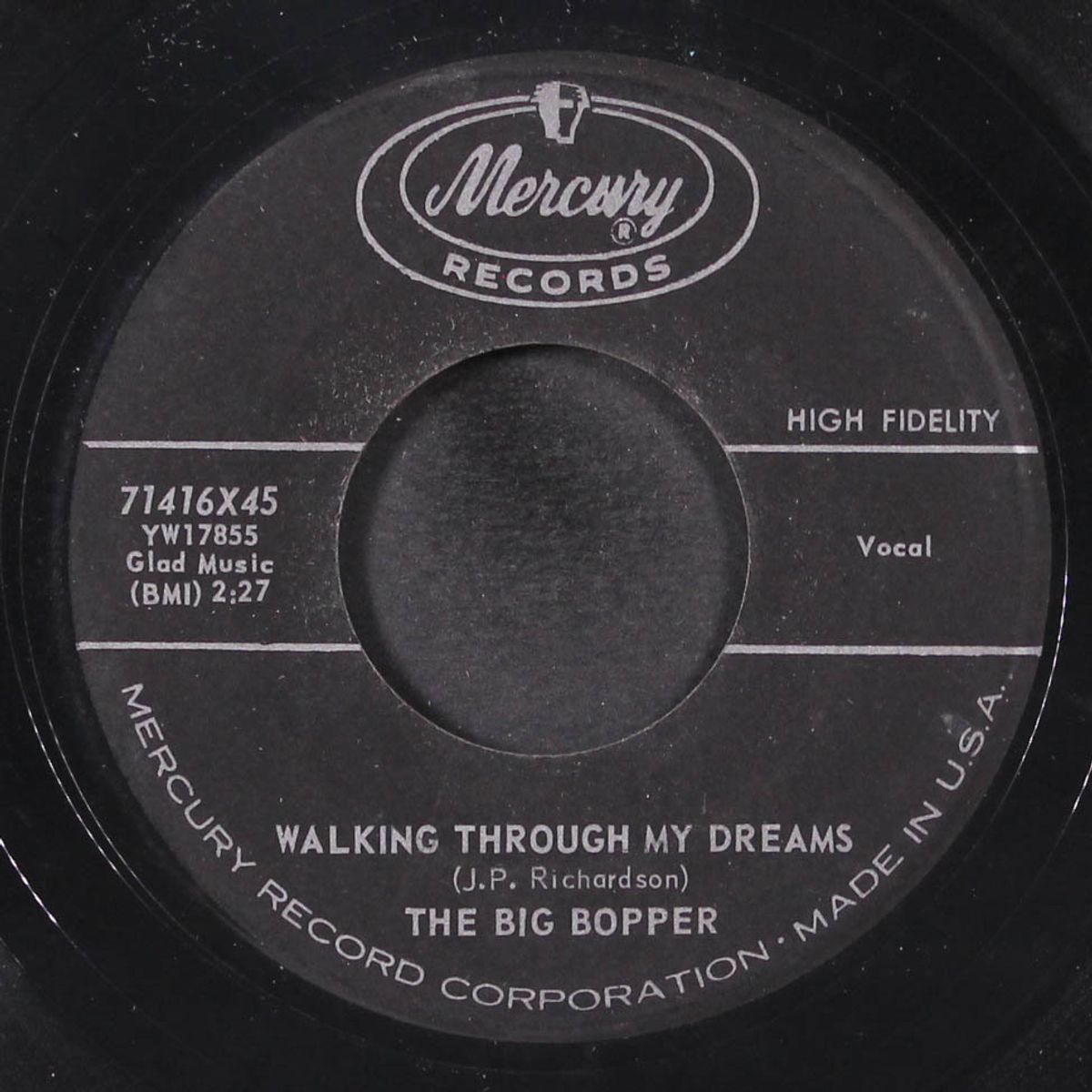walking through my dreams / someone watching over you by BIG BOPPER