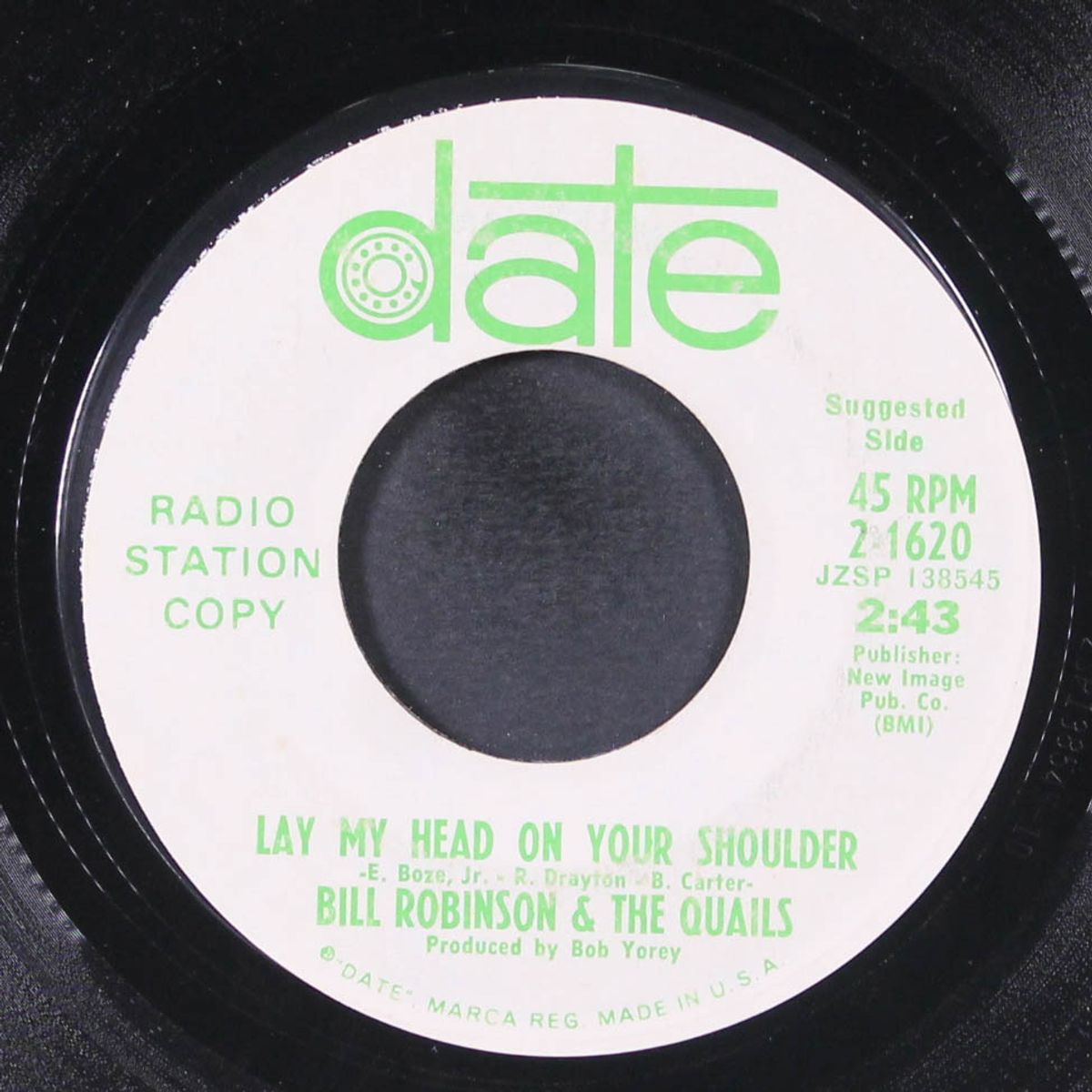 do i love you / lay my head on your shoulder by BILL ROBINSON & QUAILS