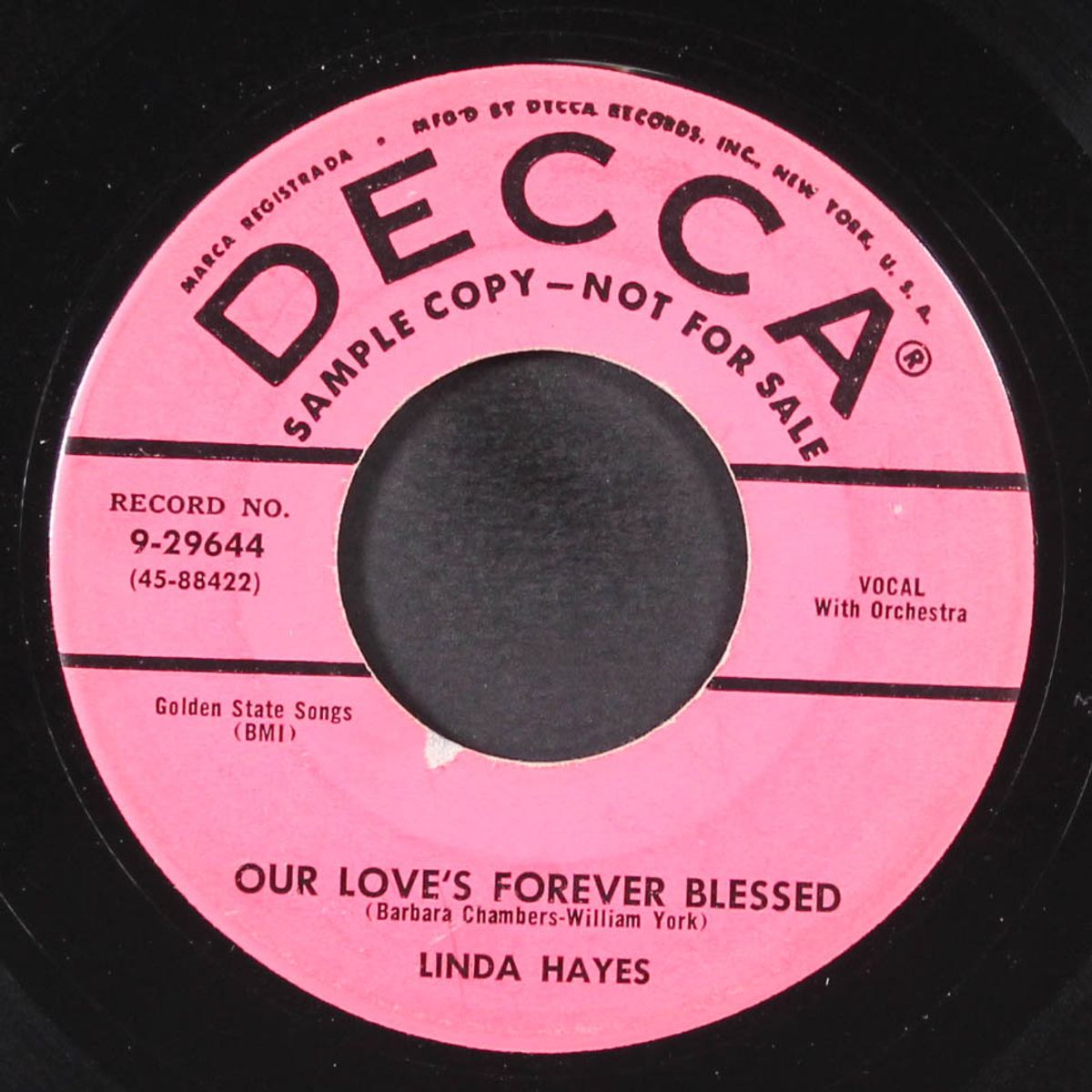 our love's forever blessed / you're the only one for me by LINDA HAYES & GROUP