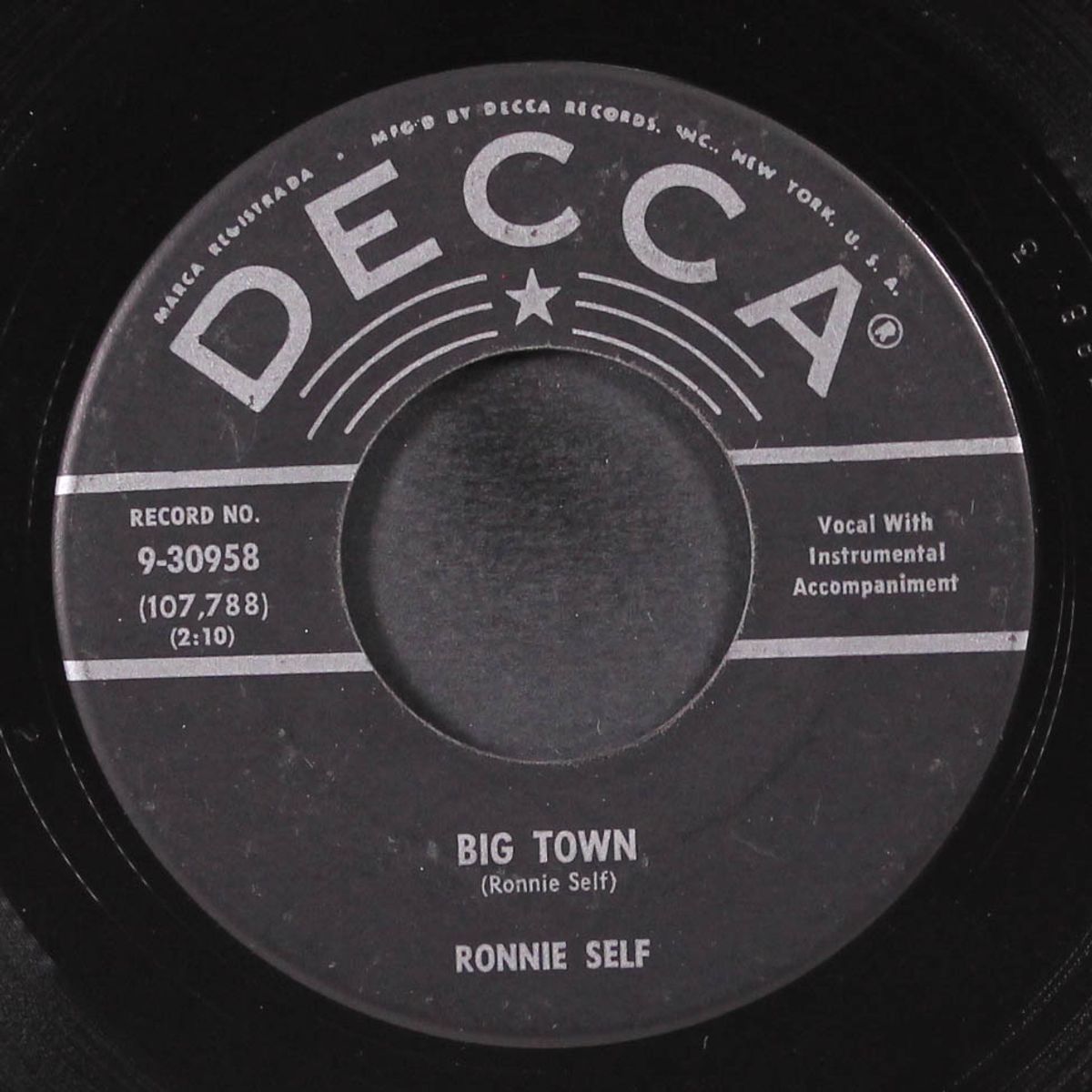 big town / this must be the place by RONNIE SELF