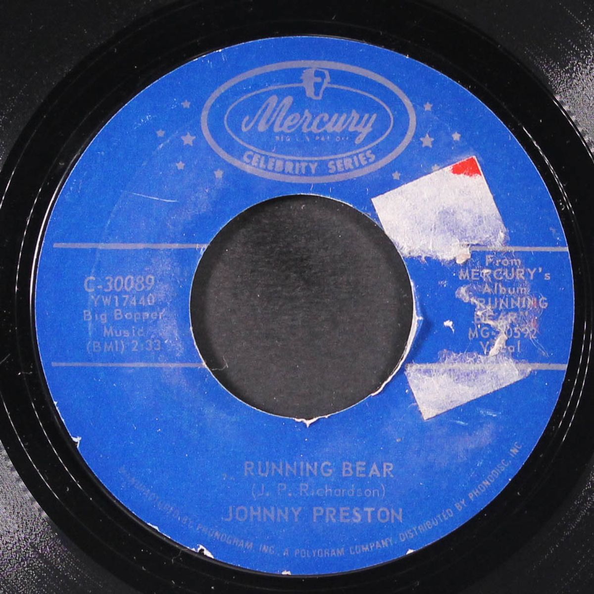 running bear / cradle of love by JOHNNY PRESTON