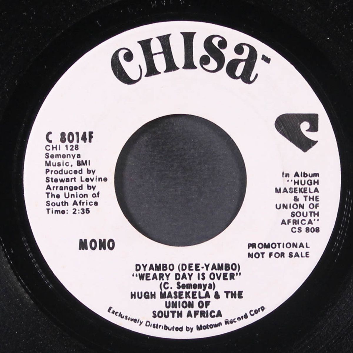 weary day is over / mono by HUGH MASEKELA