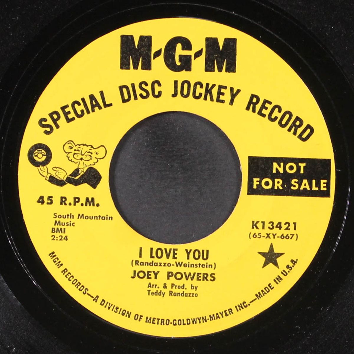 leave me alone / i love you by JOEY POWERS