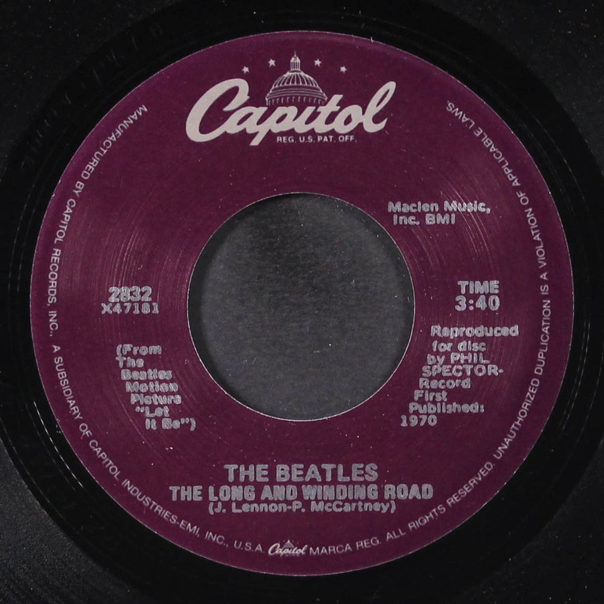 the long and winding road / for you blue by BEATLES
