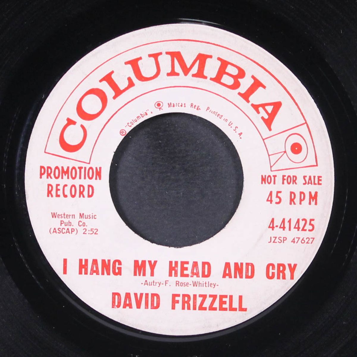 tag along / hang my head and cry by DAVID FRIZZELL