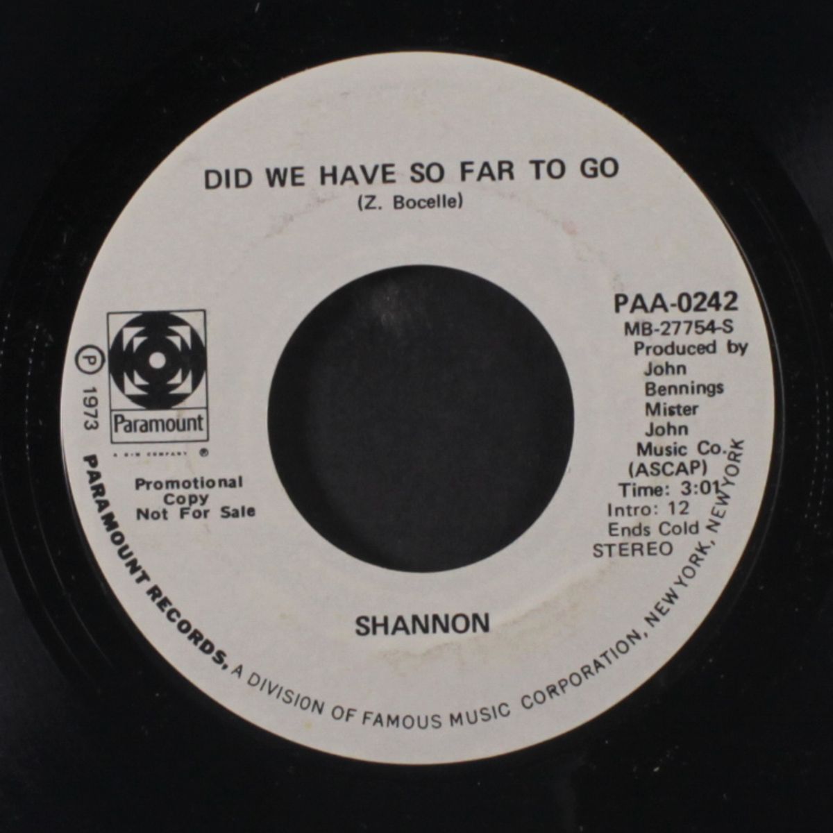 i can't move no mountains / did we have so far to go by SHANNON