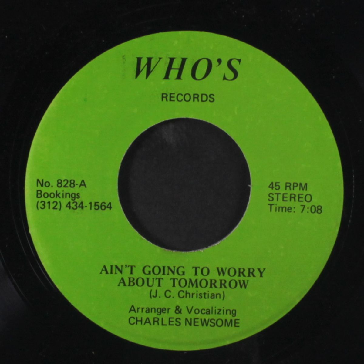 ain't going to worry about tomorrow / who's going to be your sweet man by CHARLES NEWSOME