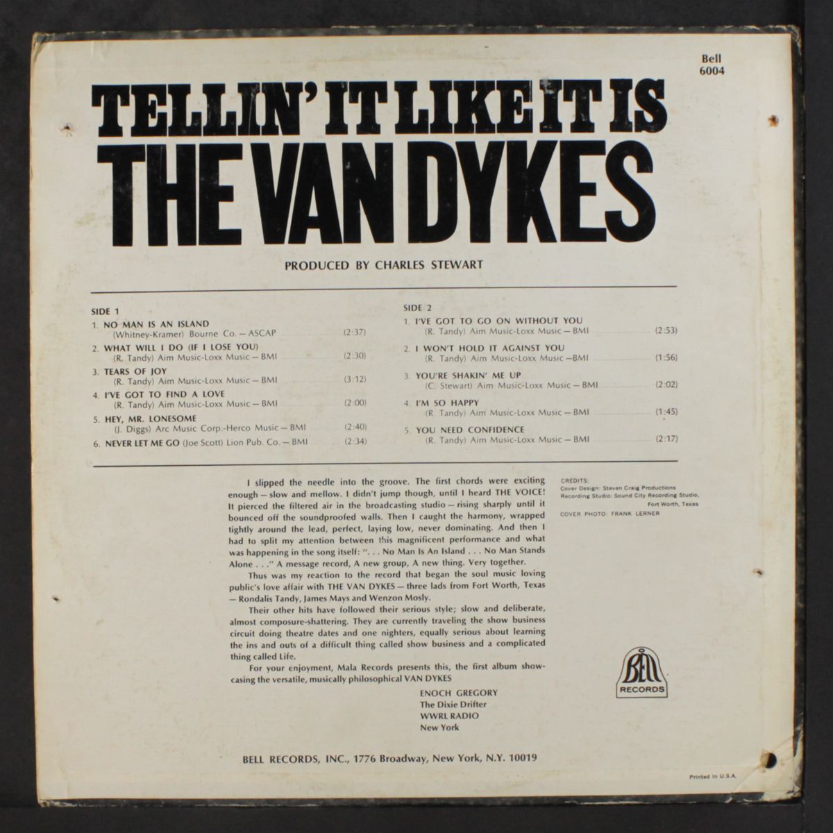 tellin' it like it is by VAN DYKES