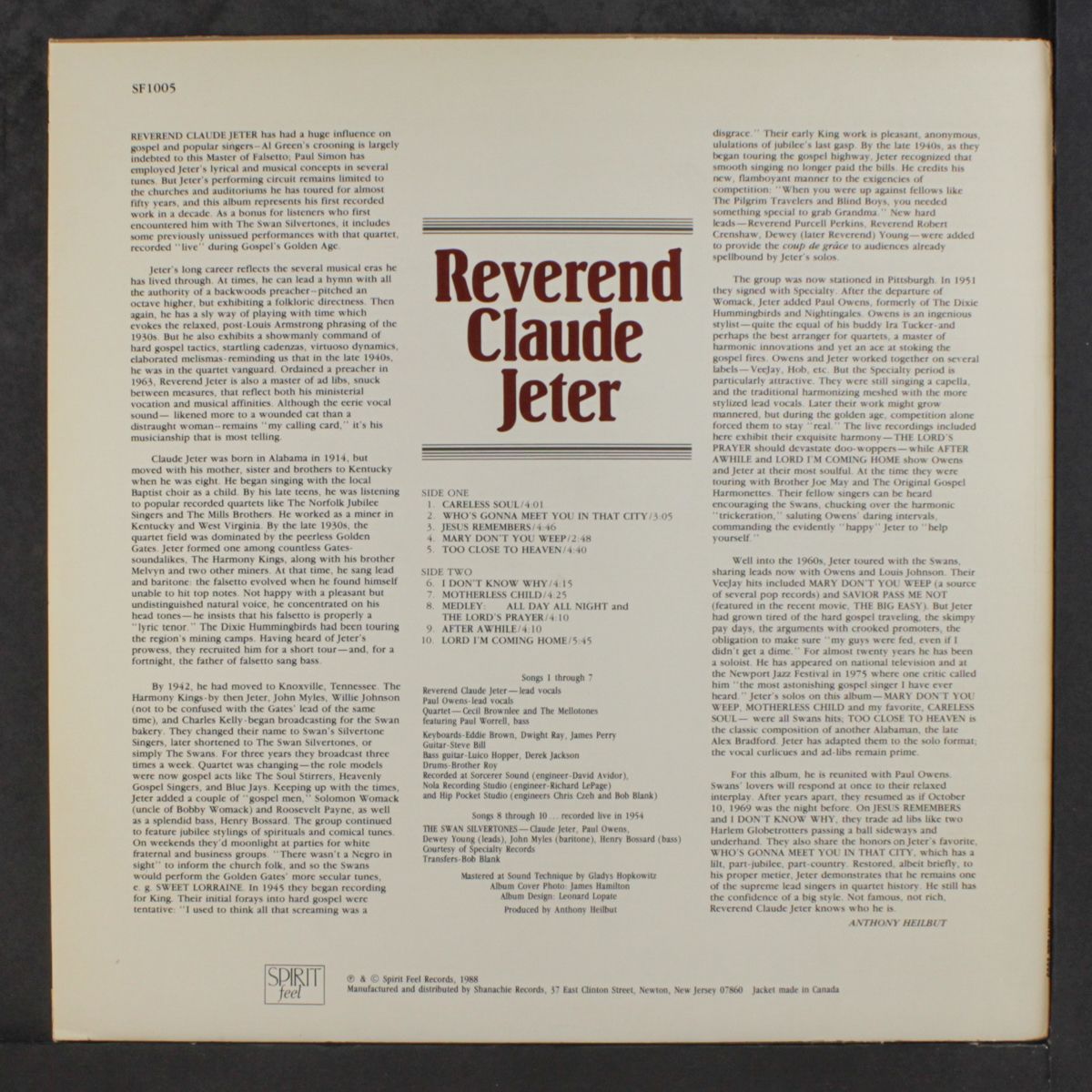 yesterday and today by REV. CLAUDE JETER