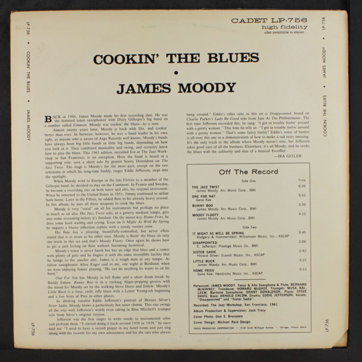 cookin' the blues by JAMES MOODY