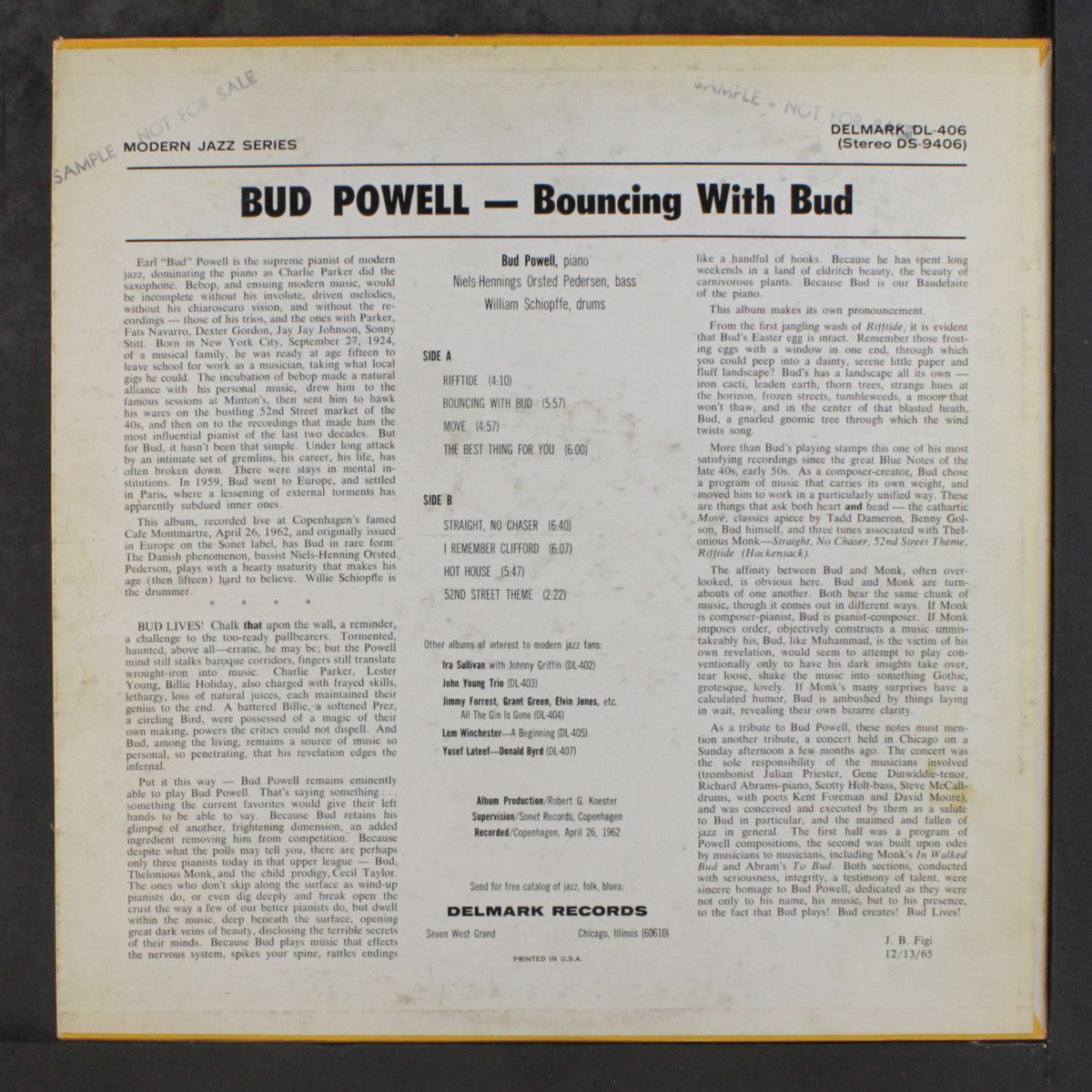 bouncing with bud by BUD POWELL