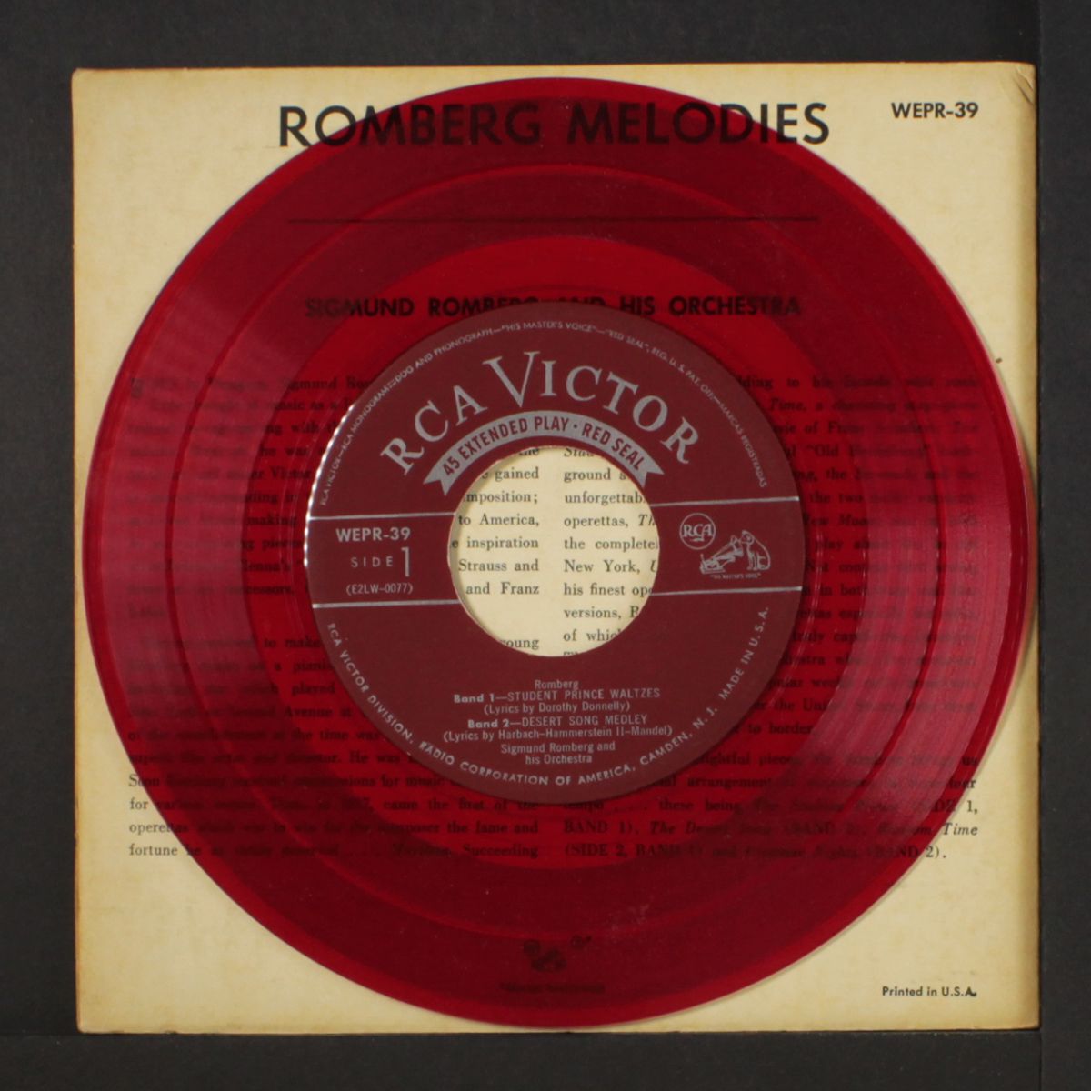 romberg melodies by SIGMUND ROMBERG
