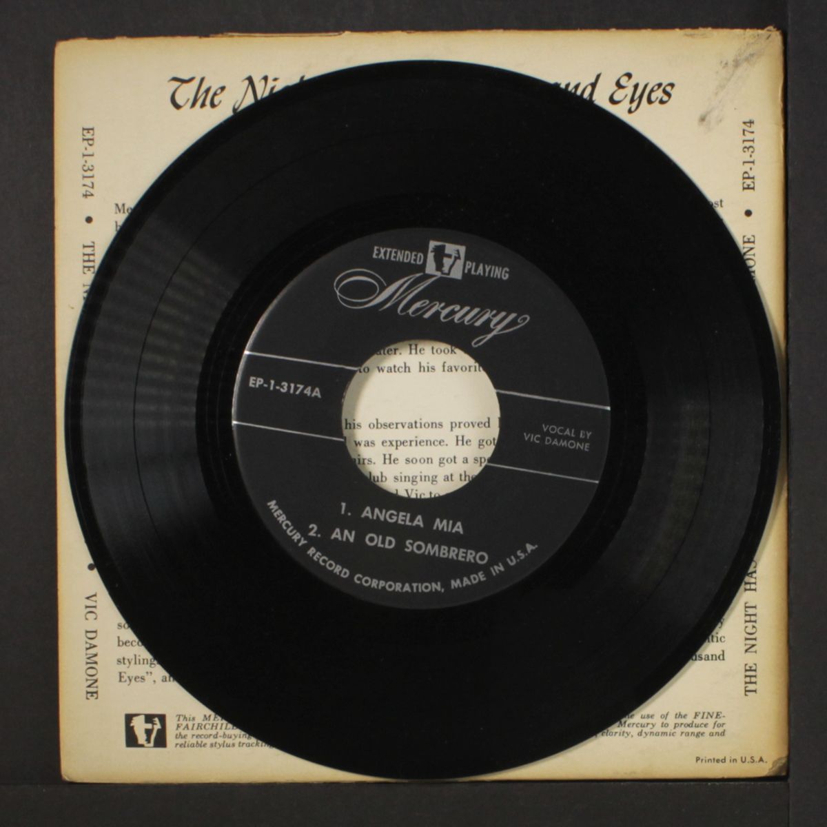 the night has a thousand eyes + 3 by VIC DAMONE