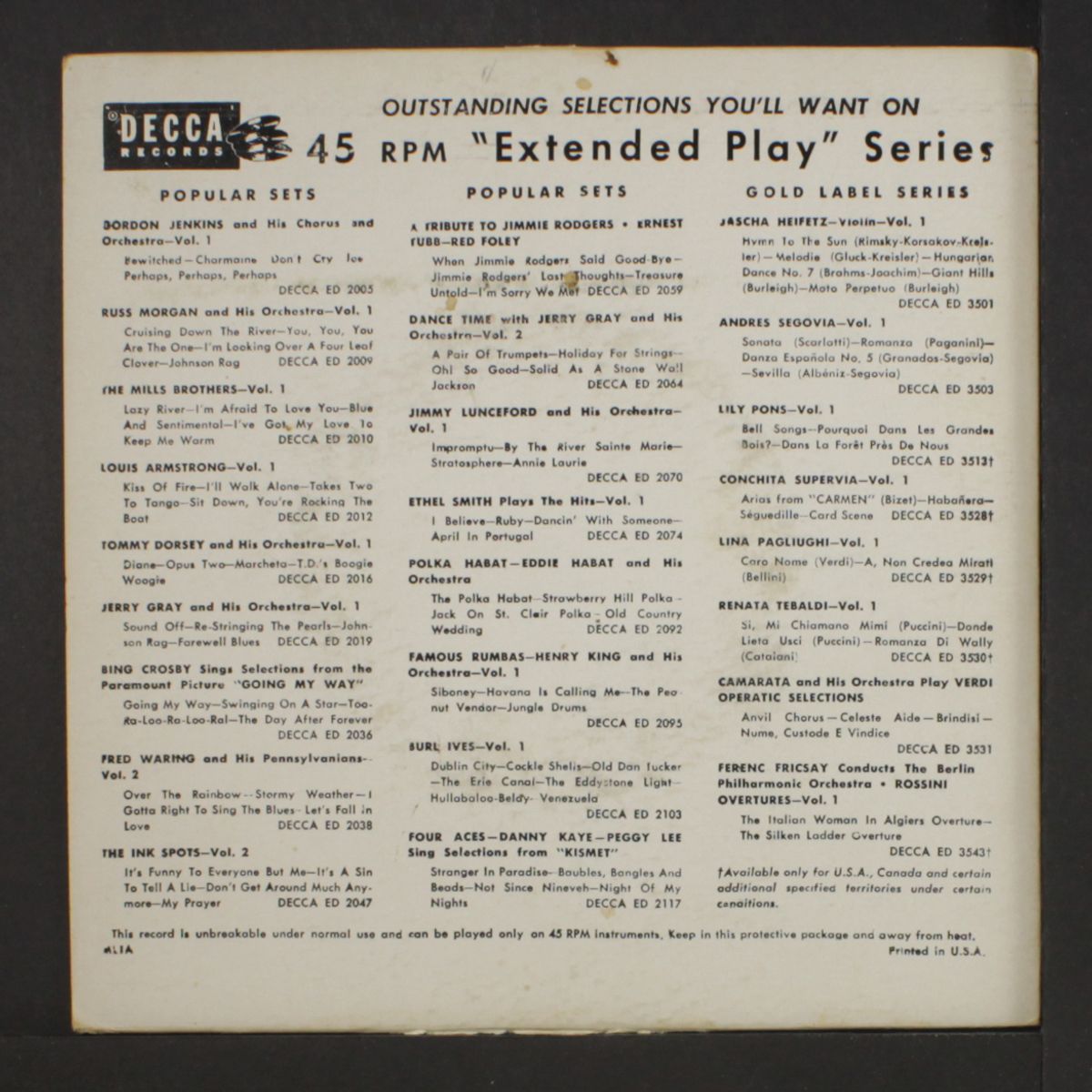 vol. 1 by MILLS BROTHERS