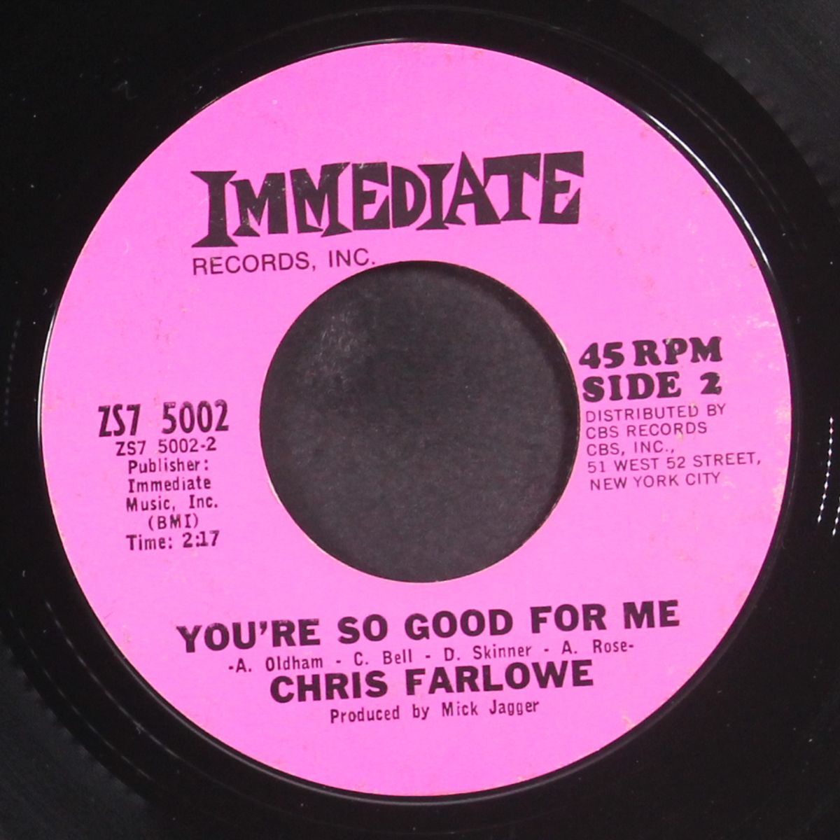 paint it black / you're so good for me by CHRIS FARLOWE