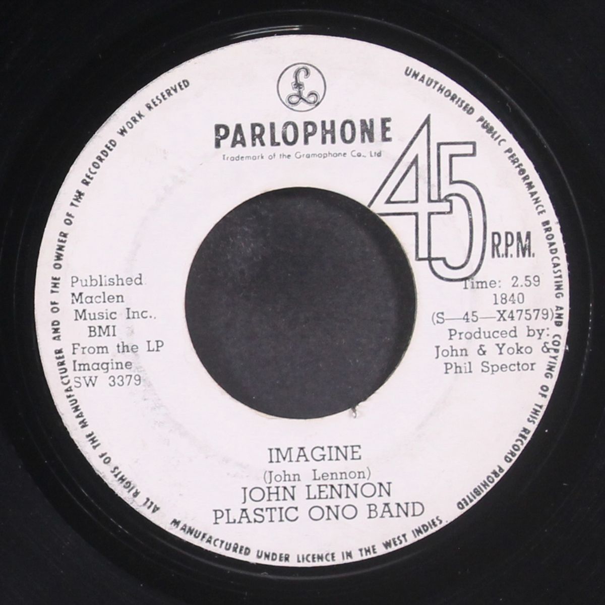 imagine / it's so hard by JOHN LENNON