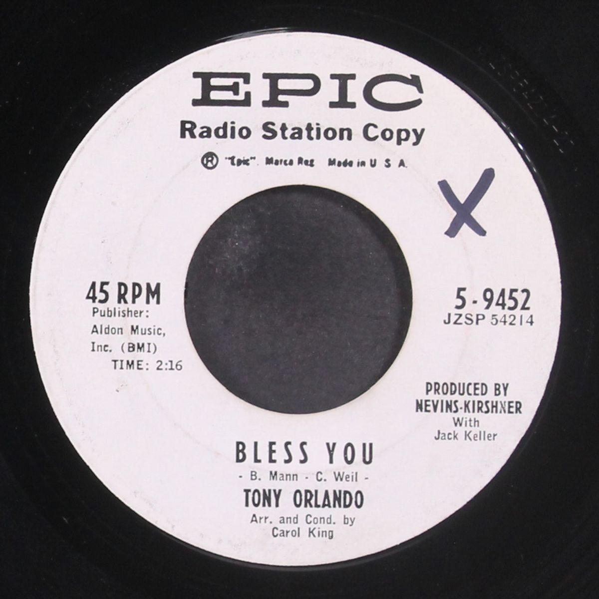bless by TONY ORLANDO