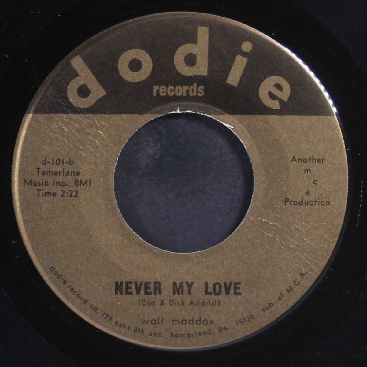 never my love by WALT MADDOX