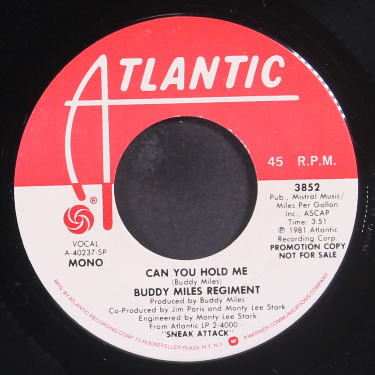 can you hold me / mono by BUDDY MILES REGIMENT