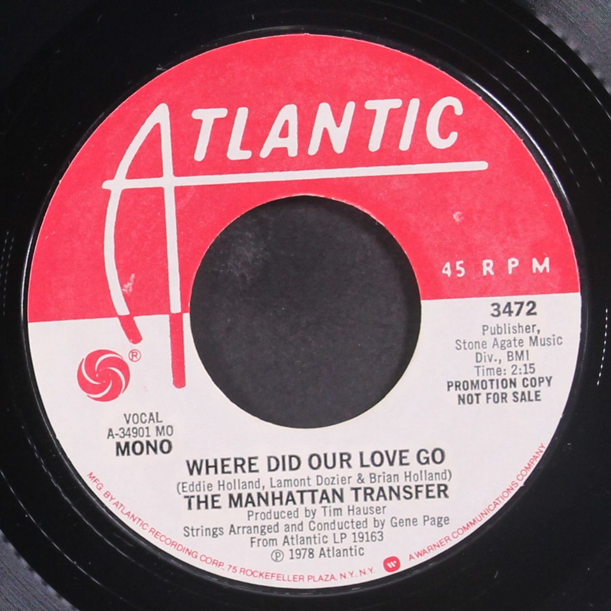 where did our love go / single girl by MANHATTAN TRANSFER