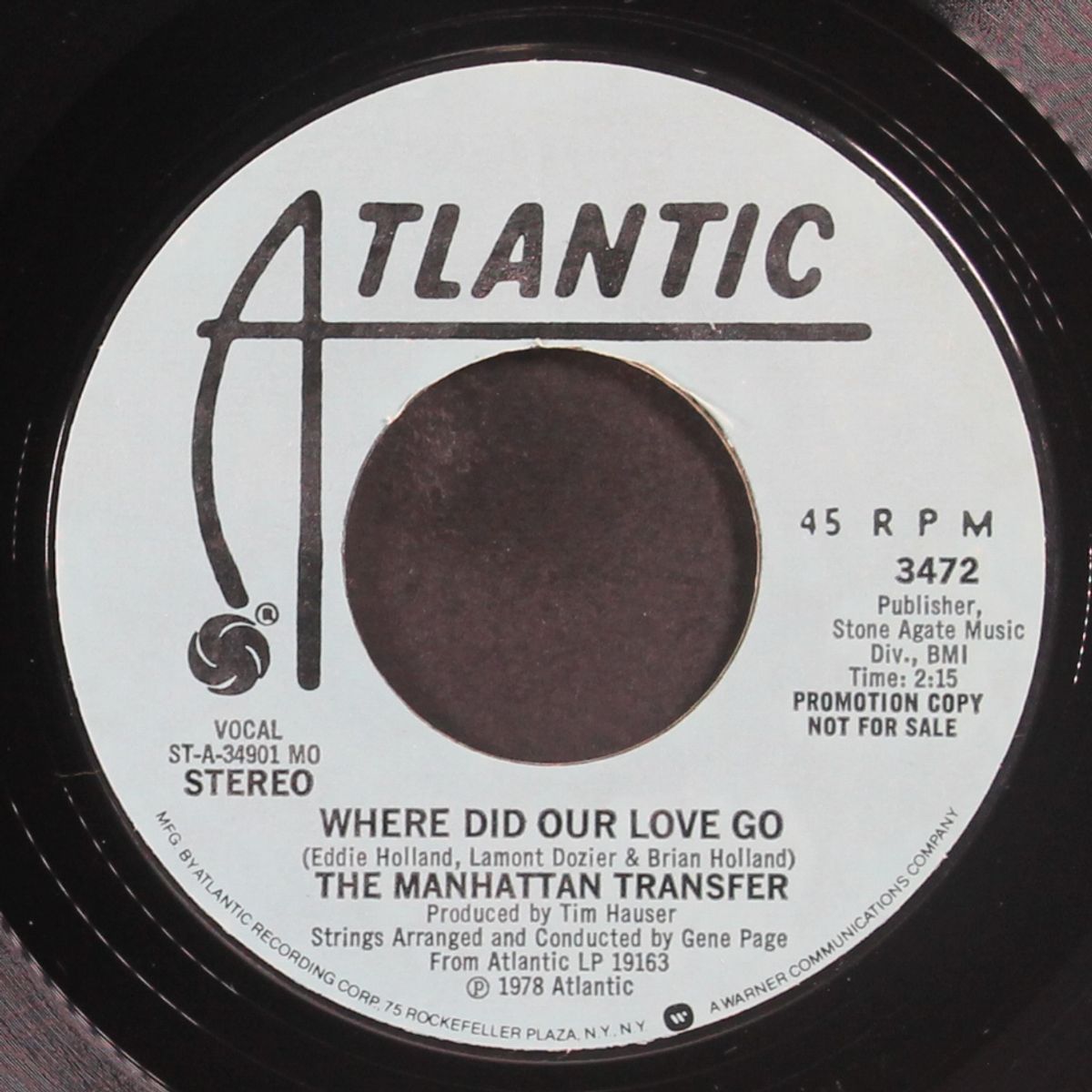 where did our love go / single girl by MANHATTAN TRANSFER