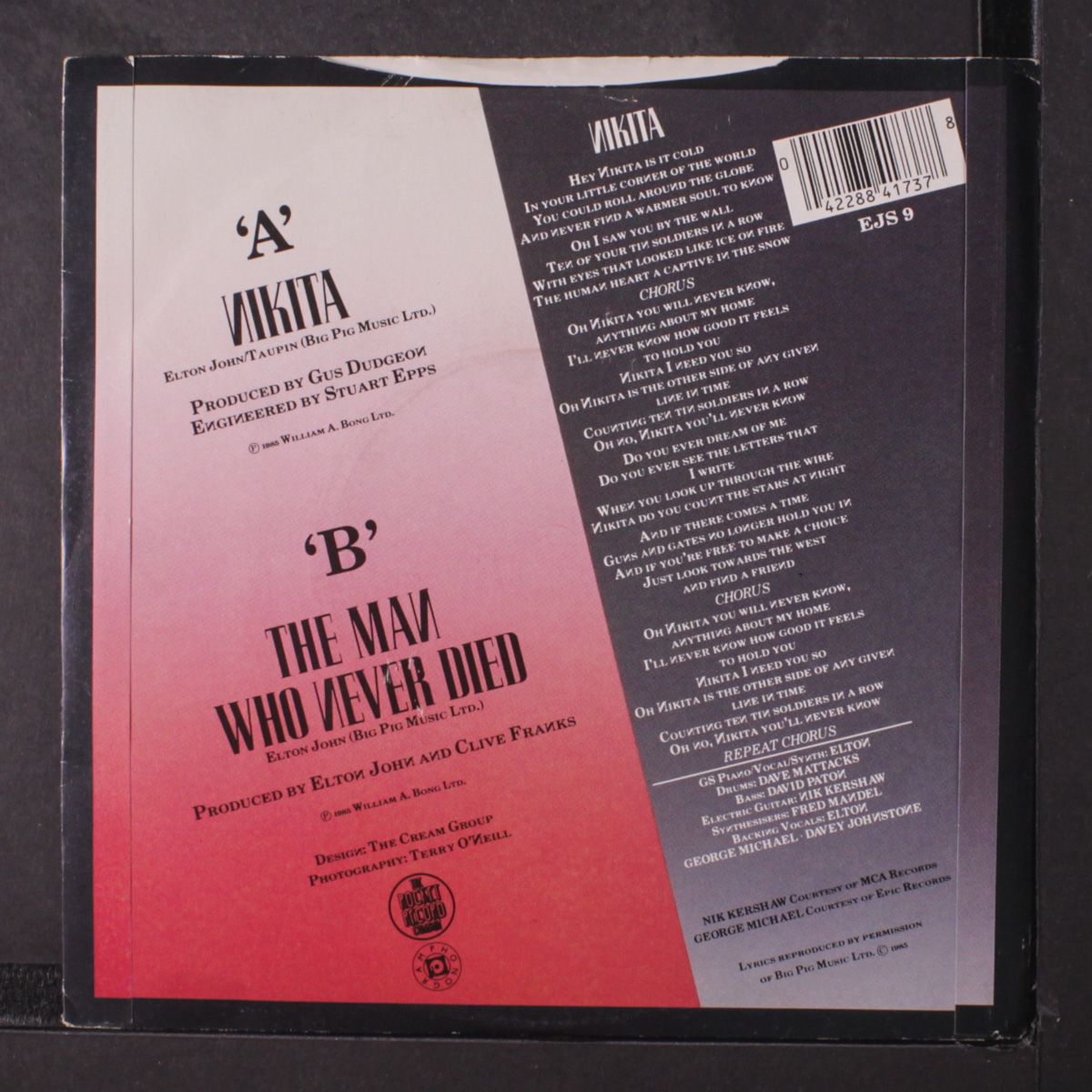 nikita / the man who never loved by ELTON JOHN