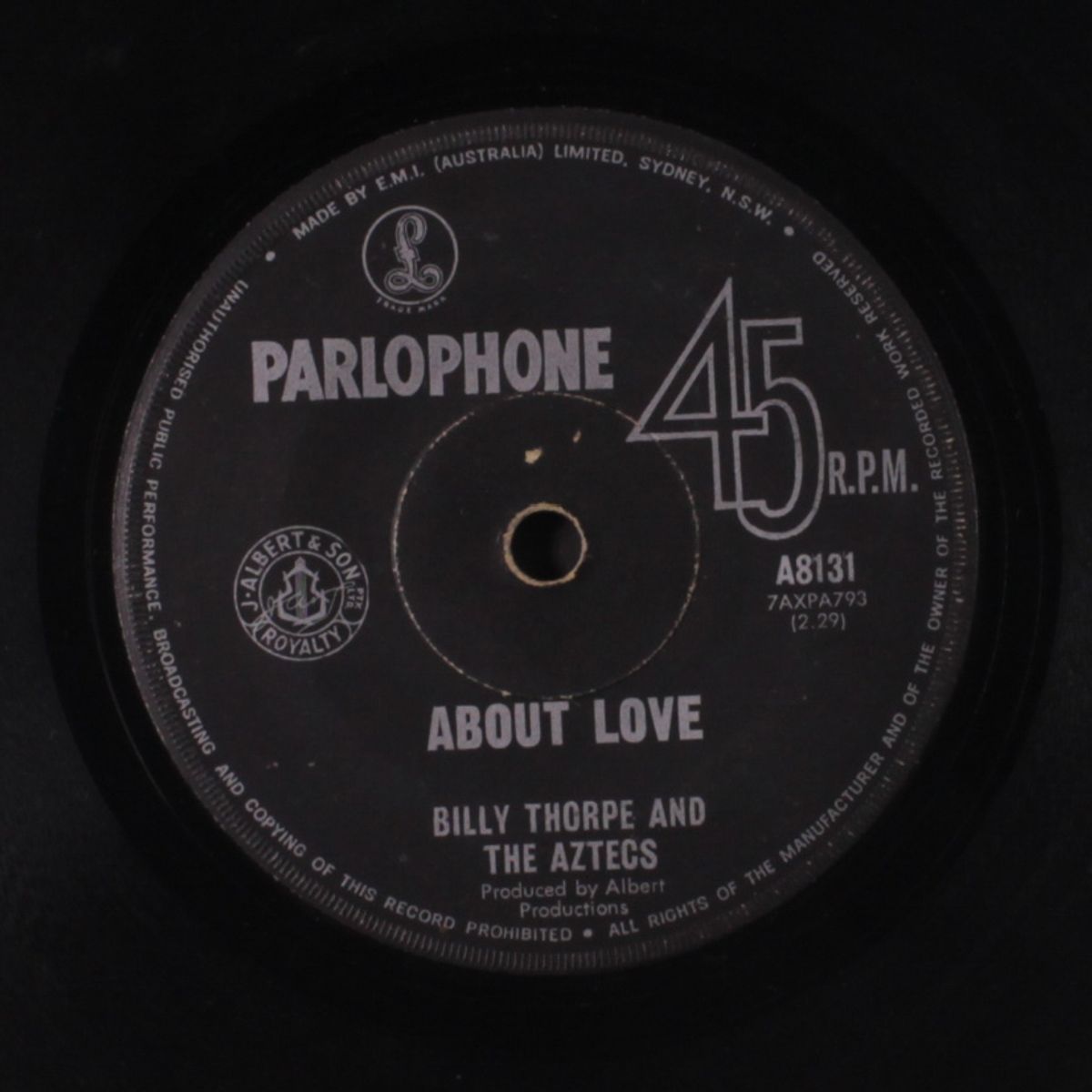 sick and tired / about love by BILLY THORPE