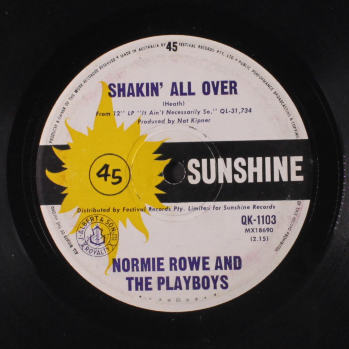 shakin' all over by NORMIE ROWE & PLAYBOYS